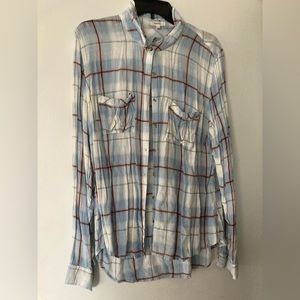 XL plaid button up